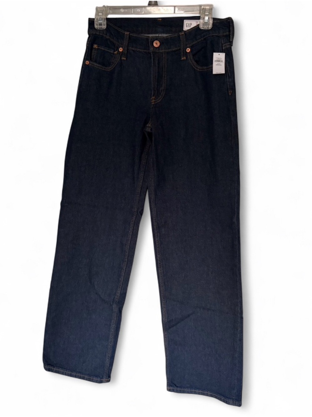 GAP Women's Dark Indigo Straight Leg Low Rise Jeans